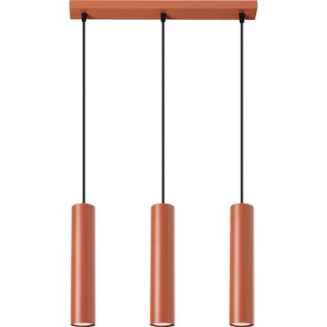 Kattokruunu johdossa LAGOS 3xGU10/10W/230V punainen