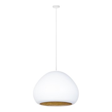 Kattokruunu johdossa LAVA 1xE27/15W/230V valkoinen/kulta