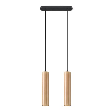 Kattokruunu johdossa LINO 2xGU10/40W/230V pyökki