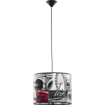 Kattokruunu johdossa LONDON 1xE27/15W/230V harmaa