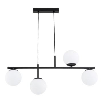 Kattokruunu johdossa LUNA 4xE14/10W/230V musta