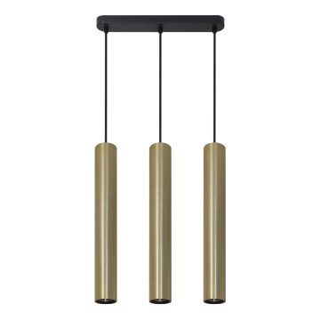 Kattokruunu johdossa LUNGOMARE 3xGU10/10W/230V kulta