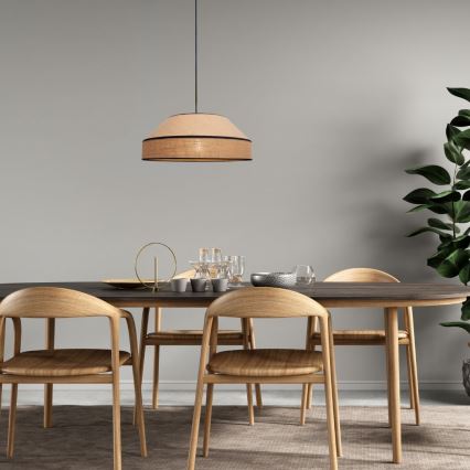 Kattokruunu johdossa MANISO 1xE27/60W/230V halkaisija 45 cm beige