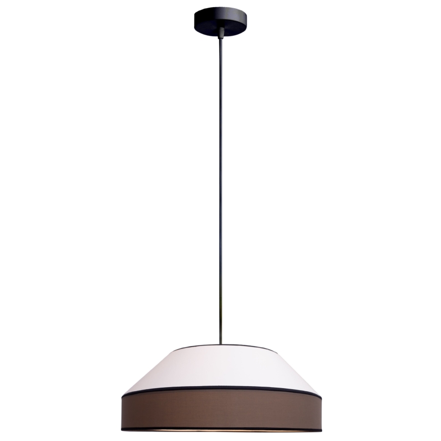 Kattokruunu johdossa MANISO 1xE27/60W/230V halkaisija 45 cm valkoinen/ruskea