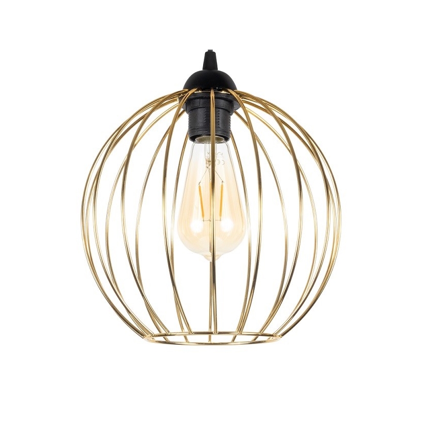 Kattokruunu johdossa MATT 2xE27/60W/230V hämähäkki musta/kulta