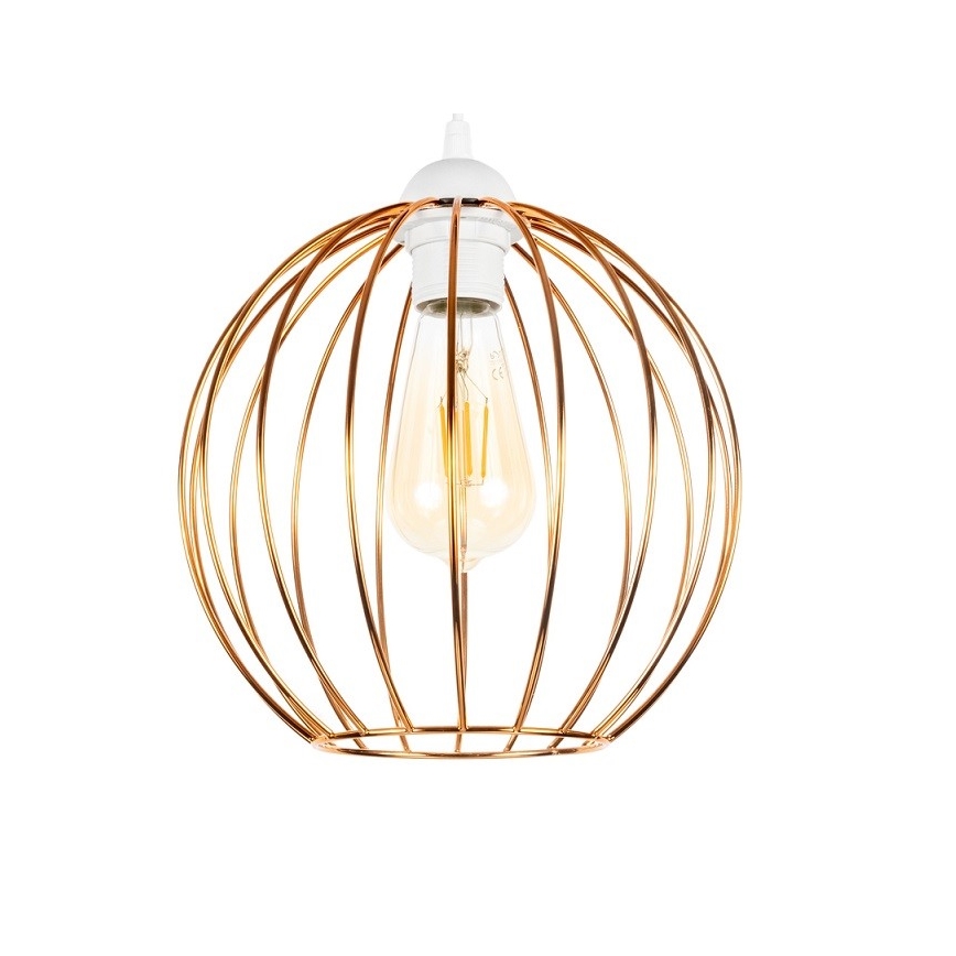 Kattokruunu johdossa MATT 2xE27/60W/230V hämähäkki valkoinen/kupari