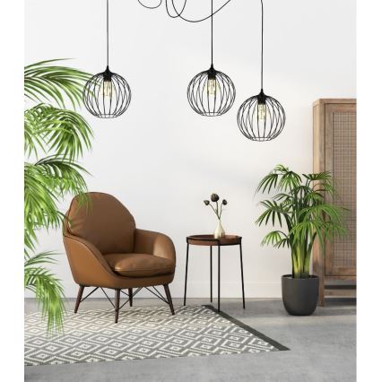 Kattokruunu johdossa MATT 3xE27/60W/230V hämähäkki