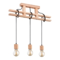 Kattokruunu johdossa MAXXY 3xE27/15W/230V beige