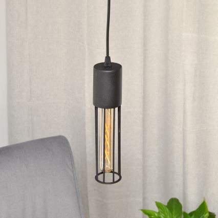 Kattokruunu johdossa MELODY 1xE27/15W/230V musta