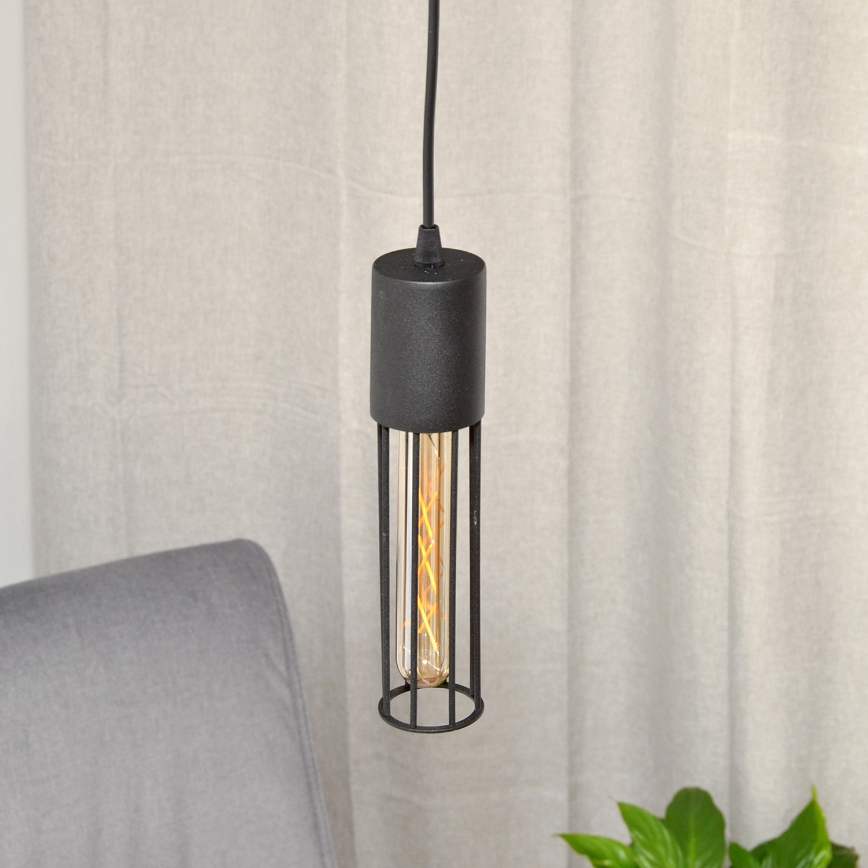 Kattokruunu johdossa MELODY 1xE27/15W/230V musta