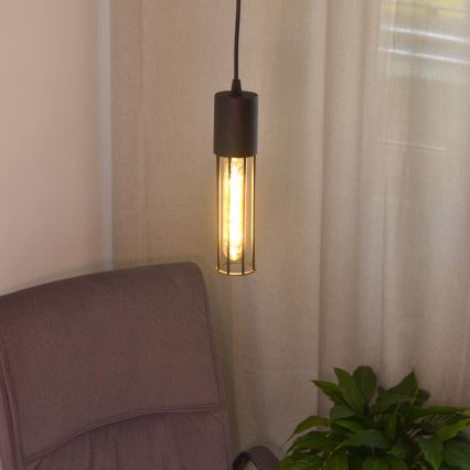 Kattokruunu johdossa MELODY 1xE27/15W/230V musta