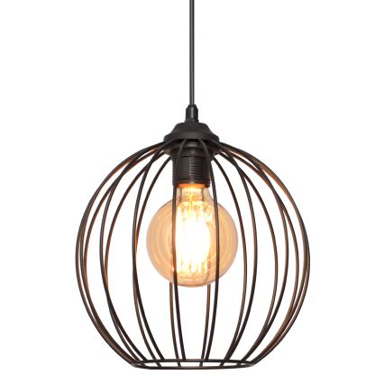 Kattokruunu johdossa MERCURE 1xE27/15W/230V halkaisija 24 cm musta