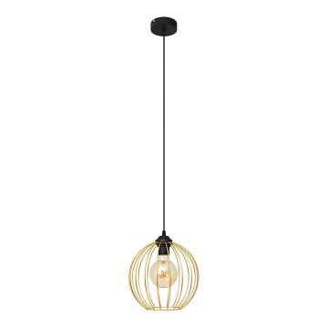 Kattokruunu johdossa MERCURE 1xE27/15W/230V kulta/musta