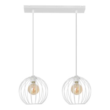 Kattokruunu johdossa MERCURE 2xE27/15W/230V valkoinen