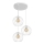 Kattokruunu johdossa MERCURE 3xE27/15W/230V valkoinen