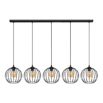 Kattokruunu johdossa MERCURE 5xE27/15W/230V musta