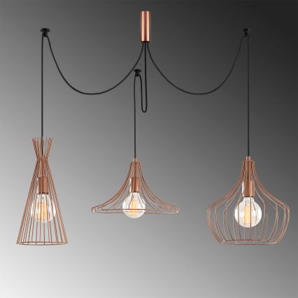 Kattokruunu johdossa MEZOPOTAMYA 3xE27/40W/230V hämähäkki