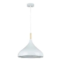 Kattokruunu johdossa MIKO 1xE27/60W/230V halkaisija 32 cm valkoinen