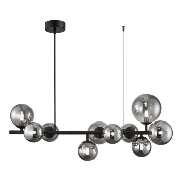 Kattokruunu johdossa MILA 10xG9/9W/230V musta/harmaa