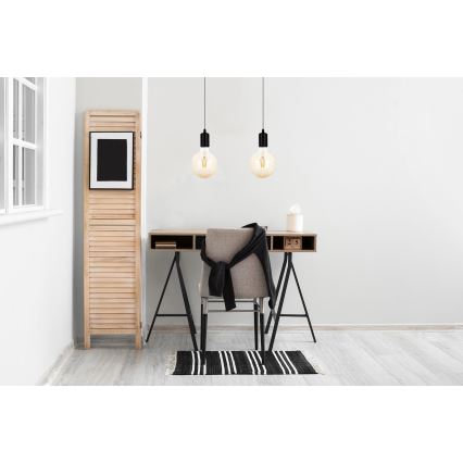 Kattokruunu johdossa MIROS 2xE27/60W/230V musta