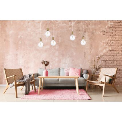 Kattokruunu johdossa MIROS 5xE27/60W/230V hämähäkki valkoinen/kulta