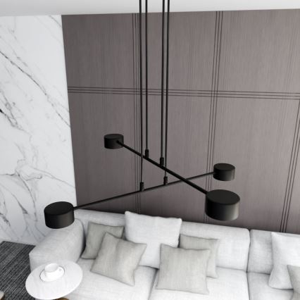 Kattokruunu johdossa MODUS 4xGX53/12W/230V musta