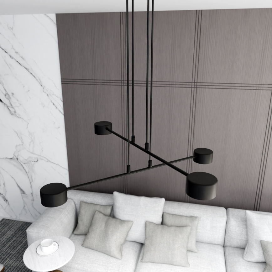 Kattokruunu johdossa MODUS 4xGX53/12W/230V musta