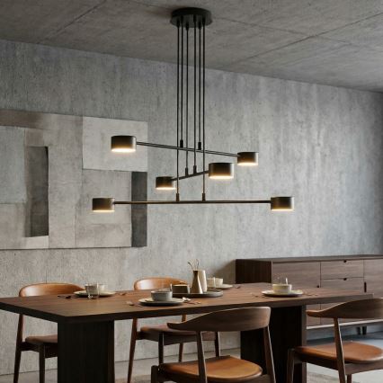 Kattokruunu johdossa MODUS 6xGX53/10W/230V musta