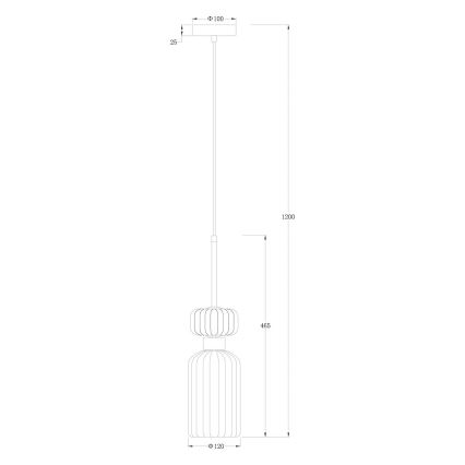 Kattokruunu johdossa MOLLY 1xE14/40W/230V halkaisija 12 cm kulta/vaaleanpunainen/sininen
