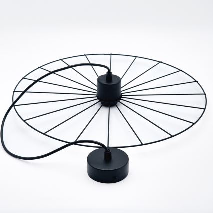 Kattokruunu johdossa MONTANA 1xE27/15W/230V halkaisija 45 cm musta
