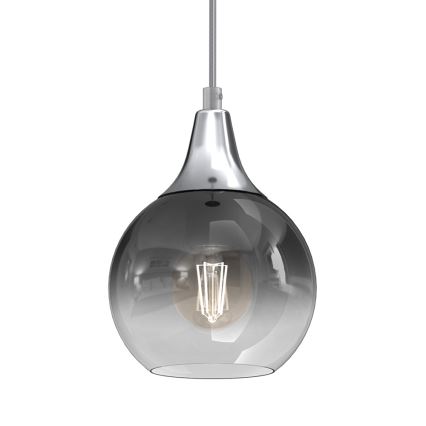 Kattokruunu johdossa MONTE 1xE27/60W/230V d. 15 cm mattakromi