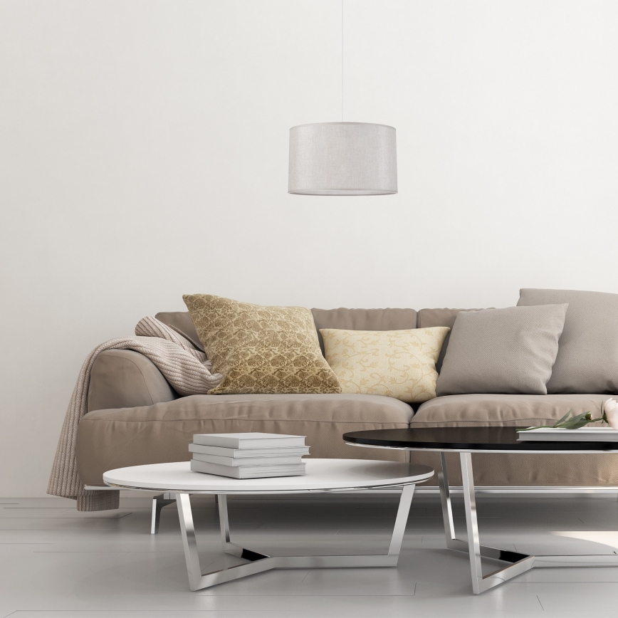 Kattokruunu johdossa MONTE 1xE27/60W/230V hopea