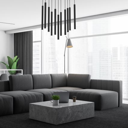 Kattokruunu johdossa MONZA 11xG9/8W/230V musta