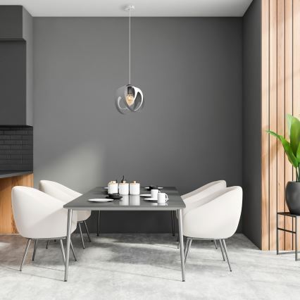 Kattokruunu johdossa MOONLIGHT 1xE27/15W/230V harmaa