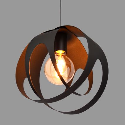 Kattokruunu johdossa MOONLIGHT 1xE27/15W/230V musta