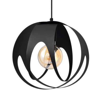 Kattokruunu johdossa MOONLIGHT 1xE27/15W/230V musta