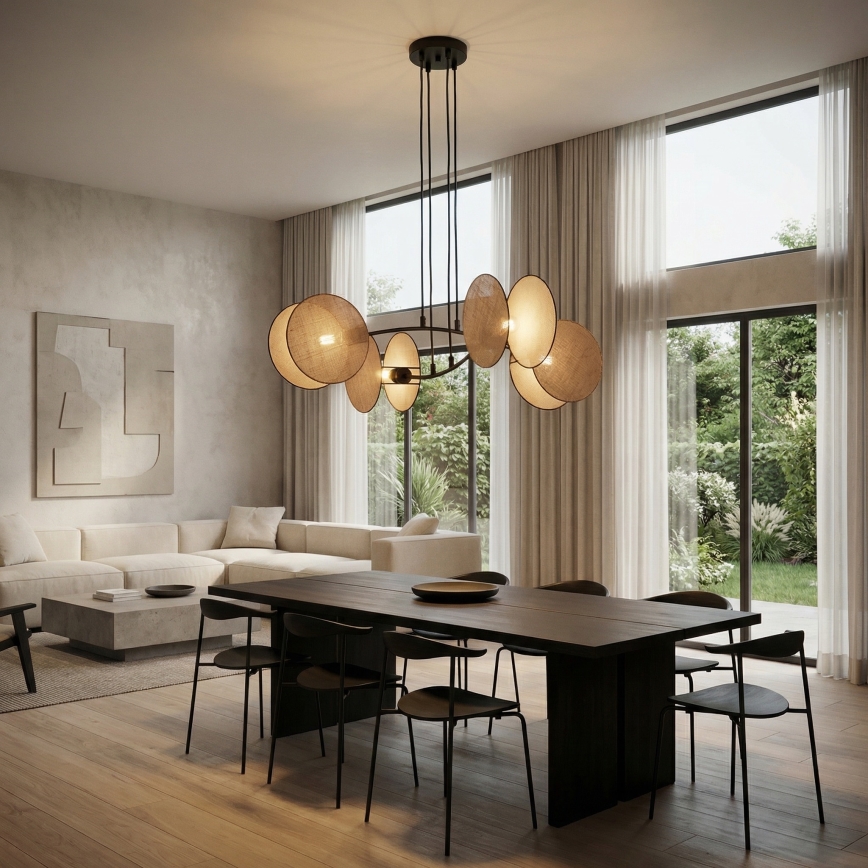 Kattokruunu johdossa MOTIF 4xE14/10W/230V beige