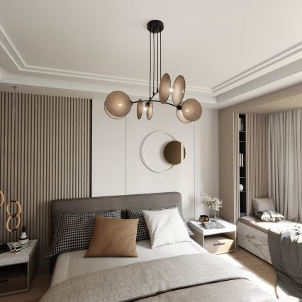 Kattokruunu johdossa MOTIF 4xE14/10W/230V beige