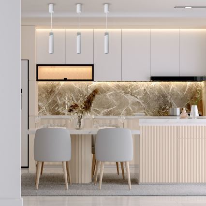 Kattokruunu johdossa NEO 1xGU10/8W/230V valkoinen