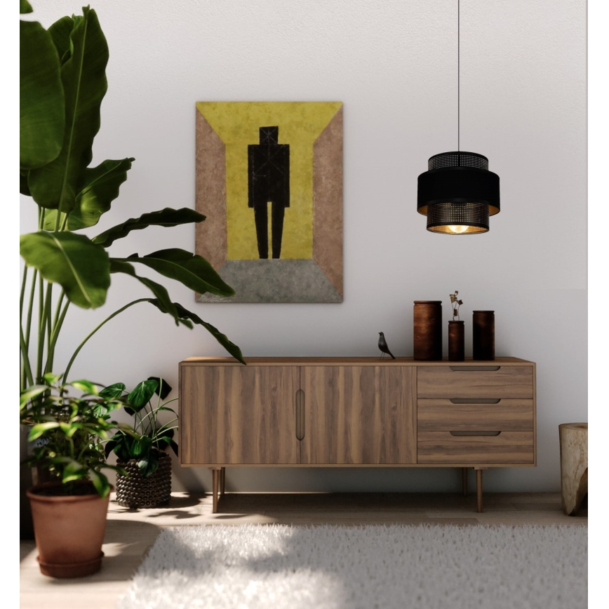 Kattokruunu johdossa NESS 1xE27/60W/230V musta