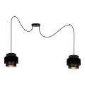 Kattokruunu johdossa NESS 2xE27/60W/230V hämähäkki musta