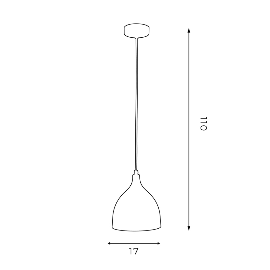 Kattokruunu johdossa NOAK 1xE27/15W/230V harmaa