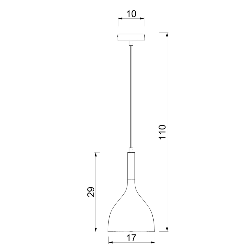 Kattokruunu johdossa NOAK 1xE27/15W/230V messinki/kulta