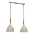 Kattokruunu johdossa NOAK 2xE27/15W/230V beige/kulta