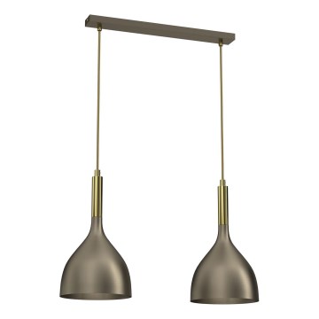 Kattokruunu johdossa NOAK 2xE27/15W/230V messinki/kulta