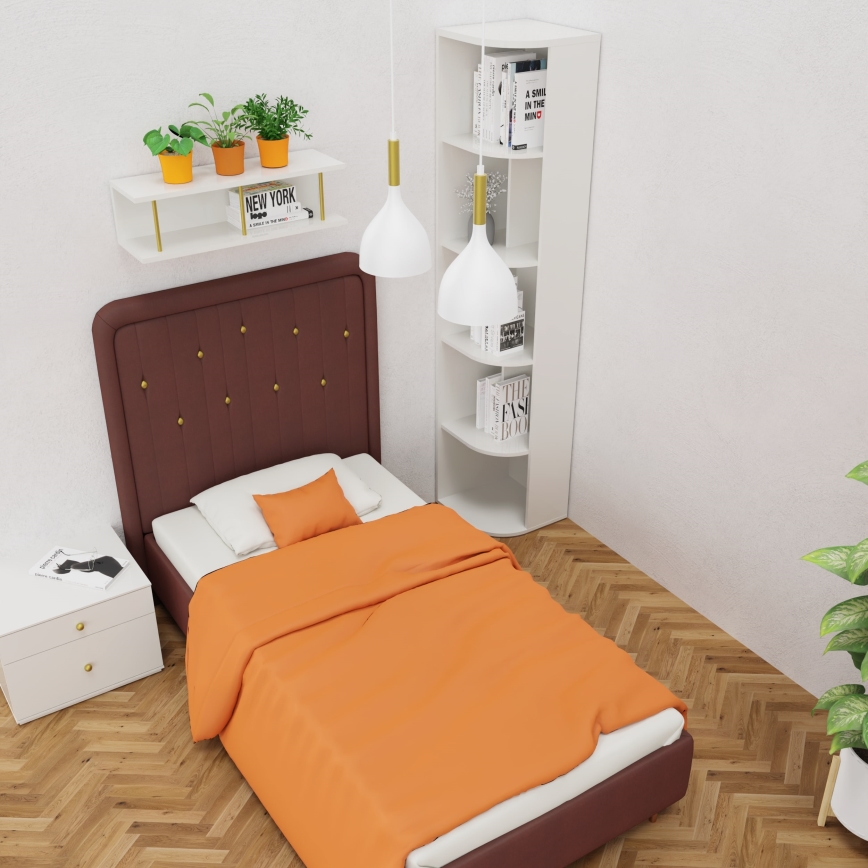 Kattokruunu johdossa NOAK 2xE27/15W/230V valkoinen/kulta