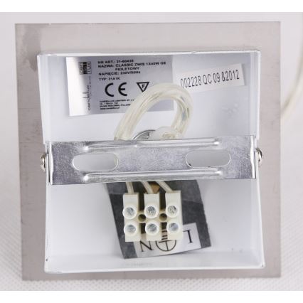 Kattokruunu johdossa ODEN 1xG9/40W/230V d. 12 cm