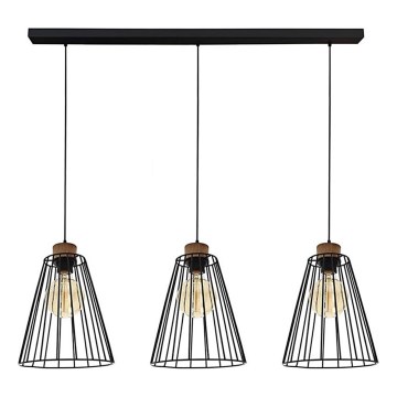 Kattokruunu johdossa ORAZIO 3xE27/60W/230V mänty