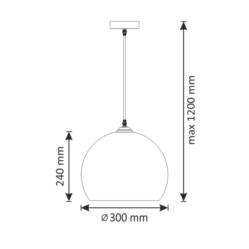 Kattokruunu johdossa OTIS 1xE27/20W/230V halkaisija 30 cm