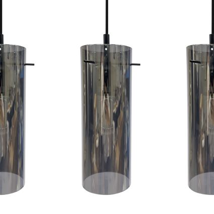 Kattokruunu johdossa PADOVA 3xE27/15W/230V musta